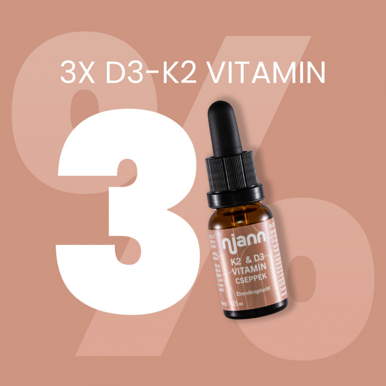 3 üveg D3-K2-vitamin