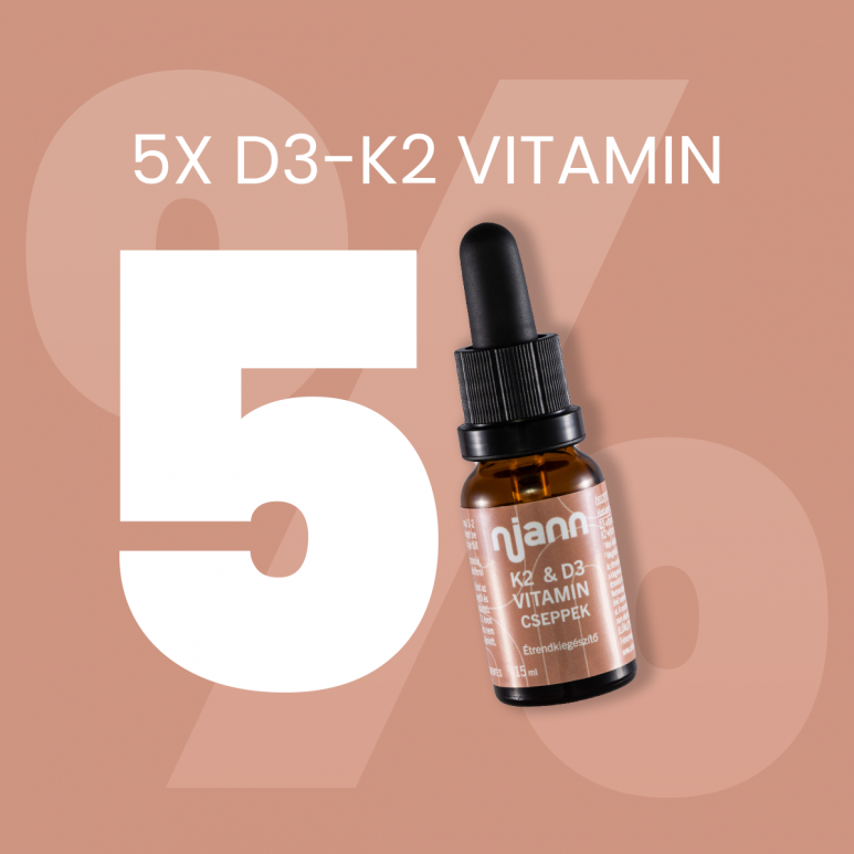 5 üveg D3-K2-vitamin